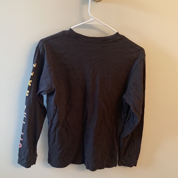 Vans Off the Wall Kids XL (or petite adult) Long Sleeves Black T-shirt - Picture 4 of 5